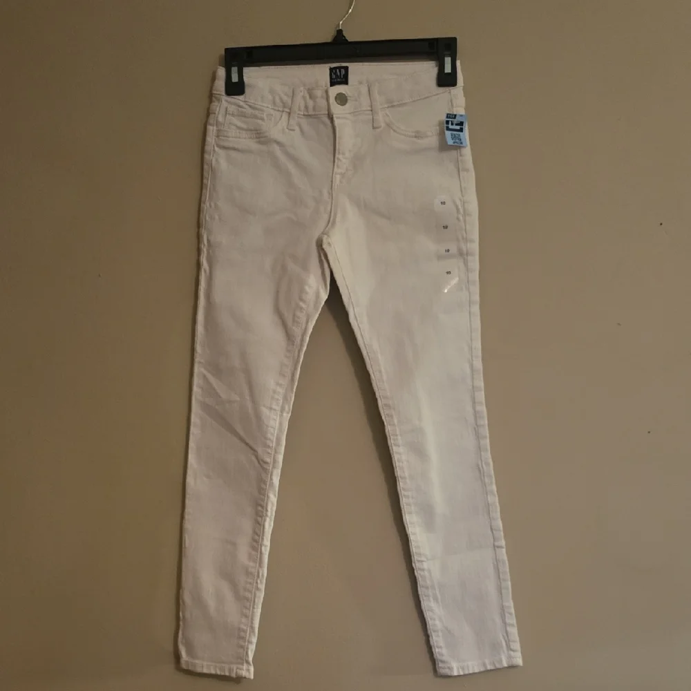 New Gap Kids Kids Size 10 Stretch Super Skinny‎ White Jeans